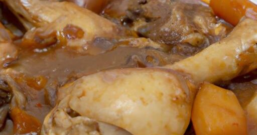 Kuře s vínnou omáčkou Coq au Vin