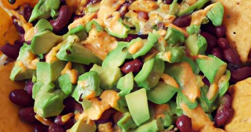 Nacho s avokádem a fazolemi