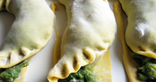 Knedlík se špenátem a vejci