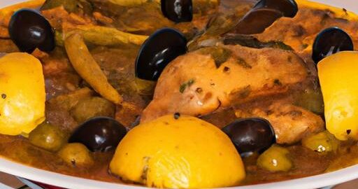 Kuřecí tajine s olivami a citronem