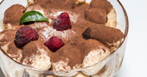 Tiramisu s ovocem a mátou