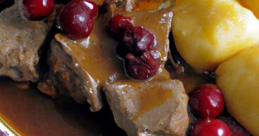 Hovězí s brusinkami a karlovarskými knedlíky