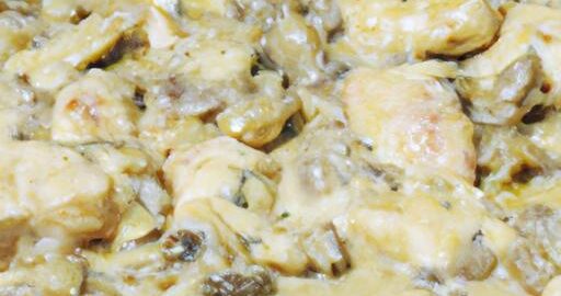 Kuře s hříbkovou omáčkou a smetanou