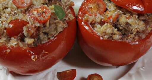 Rajče plněné quinoou a fazolkami