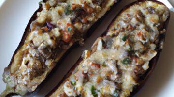 Uzený lilek se sýrovou nádivkou