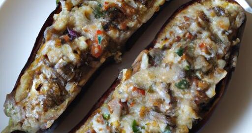 Uzený lilek se sýrovou nádivkou