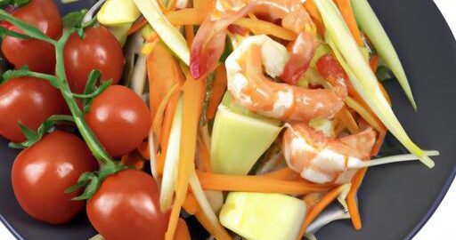 Vietnamský salát z papáji a krevet