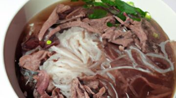 Hovězí pho s fazolkami a bylinkami