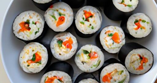 Rybí kimbap se zeleninou