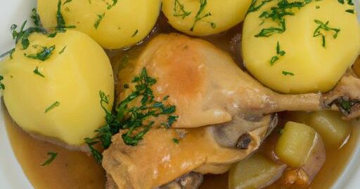 Kuře s bramborem a knedlíkem