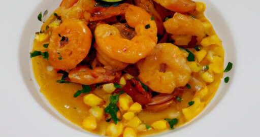 Brazílské krevety s kukuřicí
