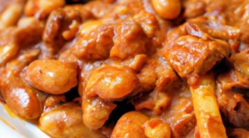 Guláš z tempehu a fazolí