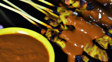 Indonéská kuřecí satay s arašídovou omáčkou