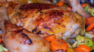 Kuře pečené se zeleninou