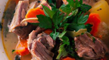 Bobová polévka s jehněčím masem