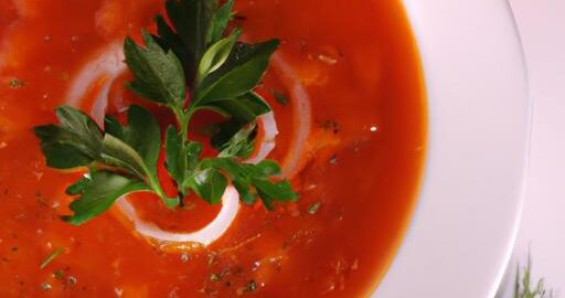 Horká rajčatová polévka s fenyklem