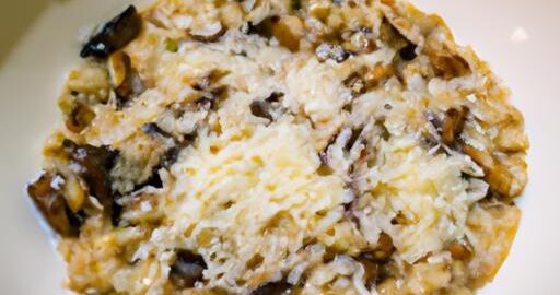 Risotto s houbami and parmazánem