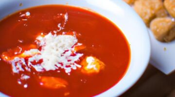 Rajčatová polévka s balkánským sýrem