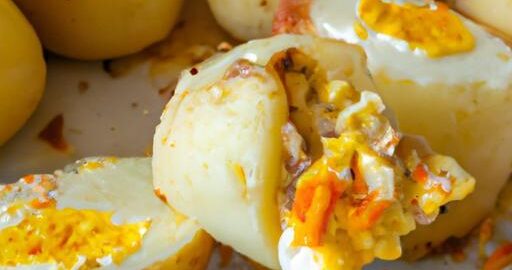 Houskový knedlík s vaječnou náplní