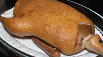 Pečená kachna s bochníkem chleba