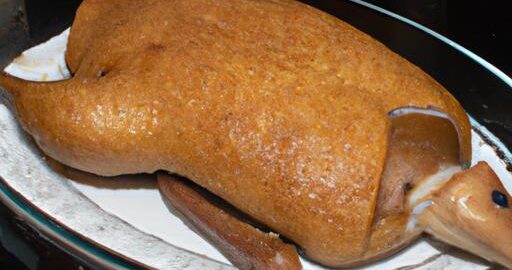 Pečená kachna s bochníkem chleba