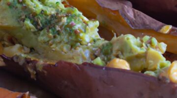 Pečená batáty s avokádem