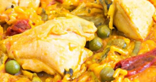 Kuřecí paella s kokosovým mlékem