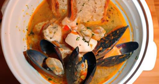 Bouillabaisse s čerstvým pečivem