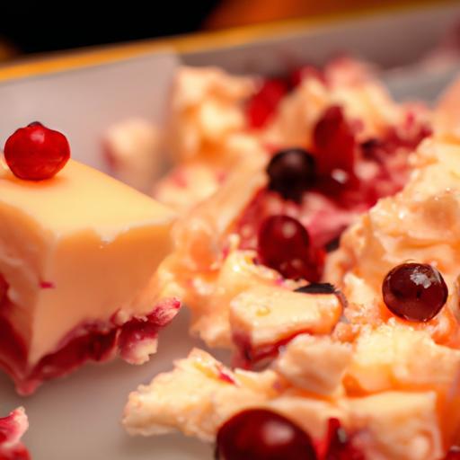 Tečoucí sýr s brusinkami