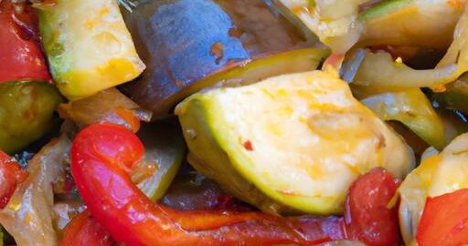 Sicilská caponata cuketa baklažán paprika