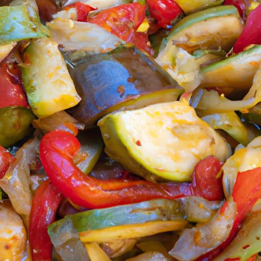 Sicilská caponata cuketa baklažán paprika