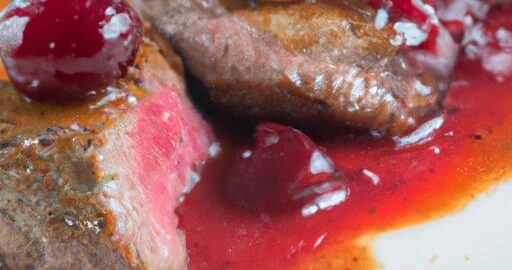 Hovězí s brusinkovou omáčkou a karamelem