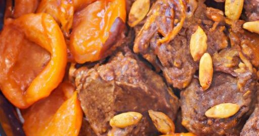 Hovězí tajine s meruňkami a mandlemi