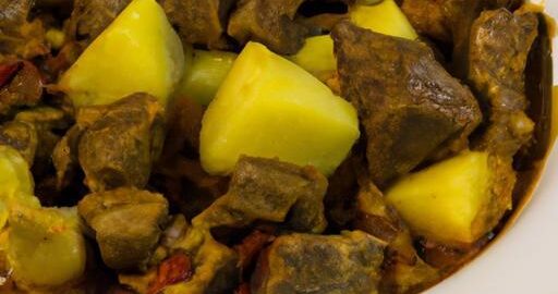Sopečné hovězí maso s bramborami
