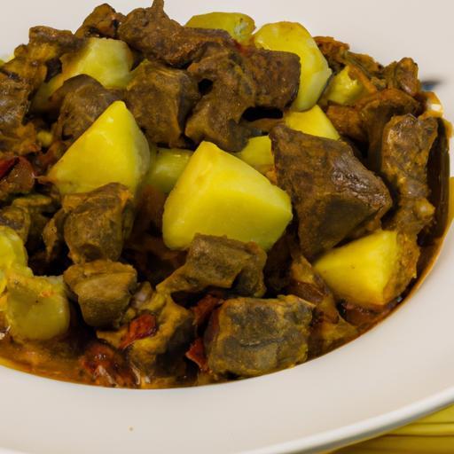 Sopečné hovězí maso s bramborami