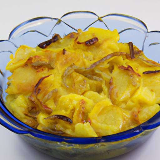 Gratinované brambory s cibulí