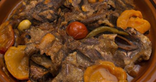 Tajine z hovězího masa s meruňkami