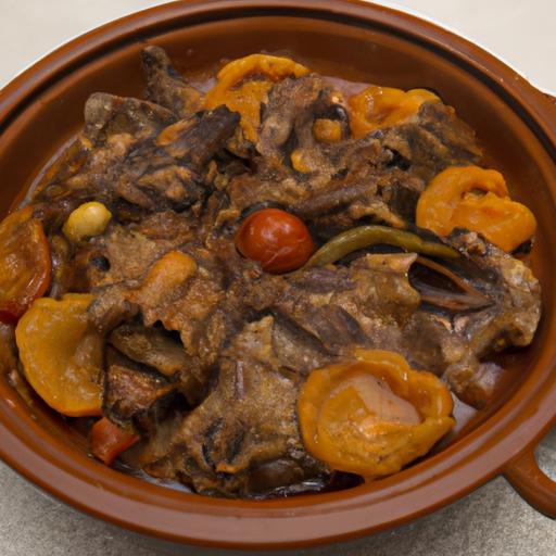 Tajine z hovězího masa s meruňkami