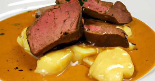 Hovězí na smetaně s karlovarskými knedlíky