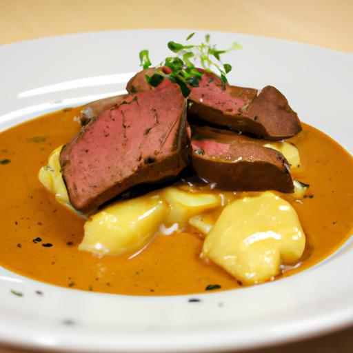 Hovězí na smetaně s karlovarskými knedlíky