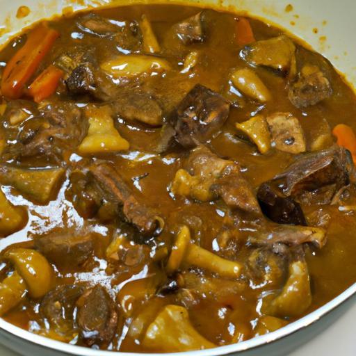 Hovězí bourguignon s houbami víně