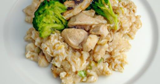 Kuřecí rizoto s houbami a brokolicí
