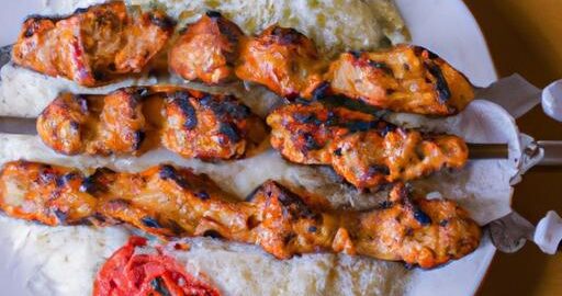 Íránský kuřecí kebab s rýží