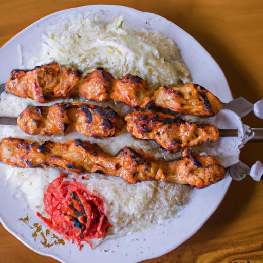 Íránský kuřecí kebab s rýží