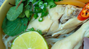 Vietnamské kuřecí pho soup