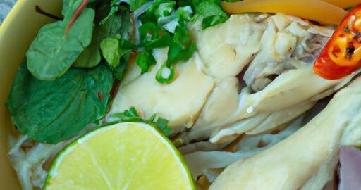 Vietnamské kuřecí pho soup