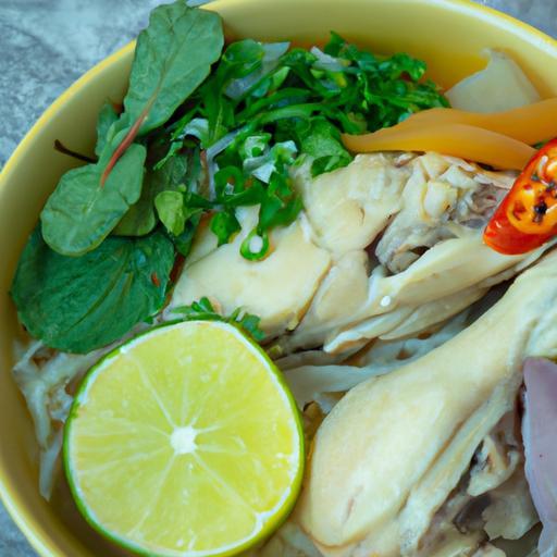 Vietnamské kuřecí pho soup