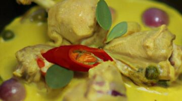 Green curry s kuřecím masem