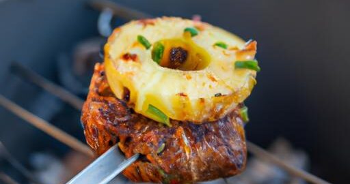 Maso na grilu s ananasem