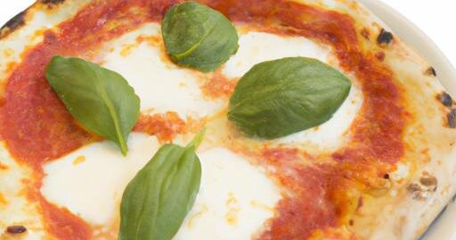 Pizza Margherita s bazalkou a mozzarellou
